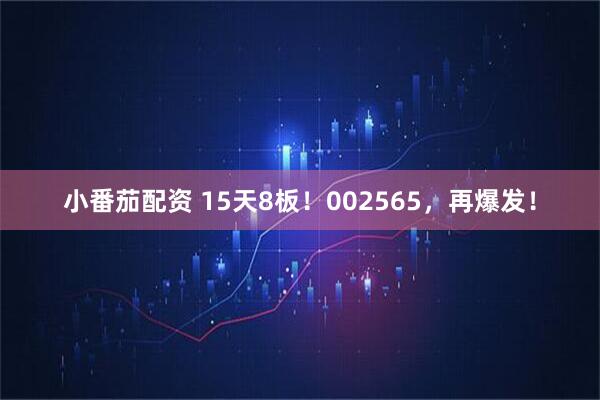 小番茄配资 15天8板！002565，再爆发！